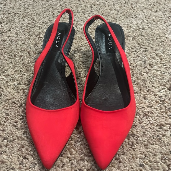 Aqua Shoes - Aqua Women's Spencer Slingback Pointed Toe Pumps Shoes size 10
